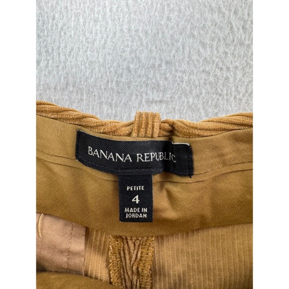 Banana Republic Petite Corduroy Wide Leg Trousers tan sz 4P - Picture 2 of 5